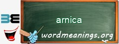 WordMeaning blackboard for arnica